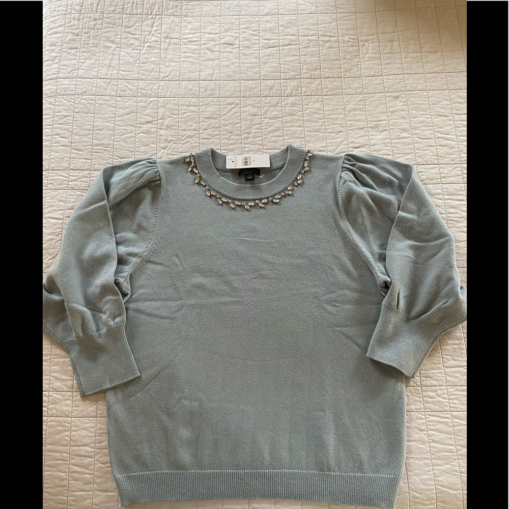 Light Blue jeweled sweater